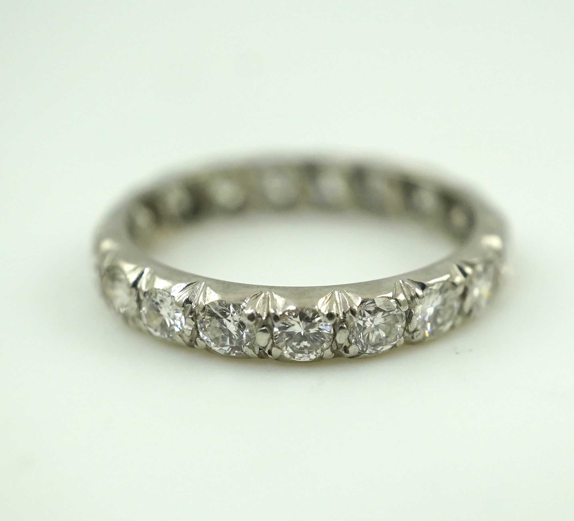 A diamond eternity ring